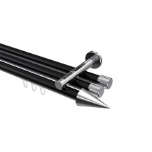 Innenlaufstange Schwarz / Chrom, Aluminium / Metall 20 mm Ø Siteno Savio, 3-läufig Innenlaufstange Schwarz / Chrom, Aluminium / Metall 20 mm Ø Siteno Savio, 3-läufig