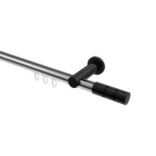 Innenlauf-Gardinenstangen Chrom / Schwarz, Aluminium / Metall 20 mm Ø Platon Elanto Innenlauf-Gardinenstangen Chrom / Schwarz, Aluminium / Metall 20 mm Ø Platon Elanto