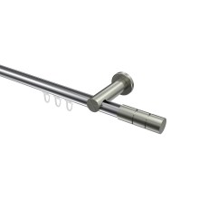 Gardinenstange mit Innenlauf Chrom / Edelstahl-Optik, Aluminium / Metall 20 mm Ø Platon Elanto Gardinenstange mit Innenlauf Chrom / Edelstahl-Optik, Aluminium / Metall 20 mm Ø Platon Elanto