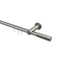 Gardinenstange mit Innenlauf Silbergrau / Edelstahl-Optik, Aluminium / Metall 20 mm Ø Platon Elanto Gardinenstange mit Innenlauf Silbergrau / Edelstahl-Optik, Aluminium / Metall 20 mm Ø Platon Elanto