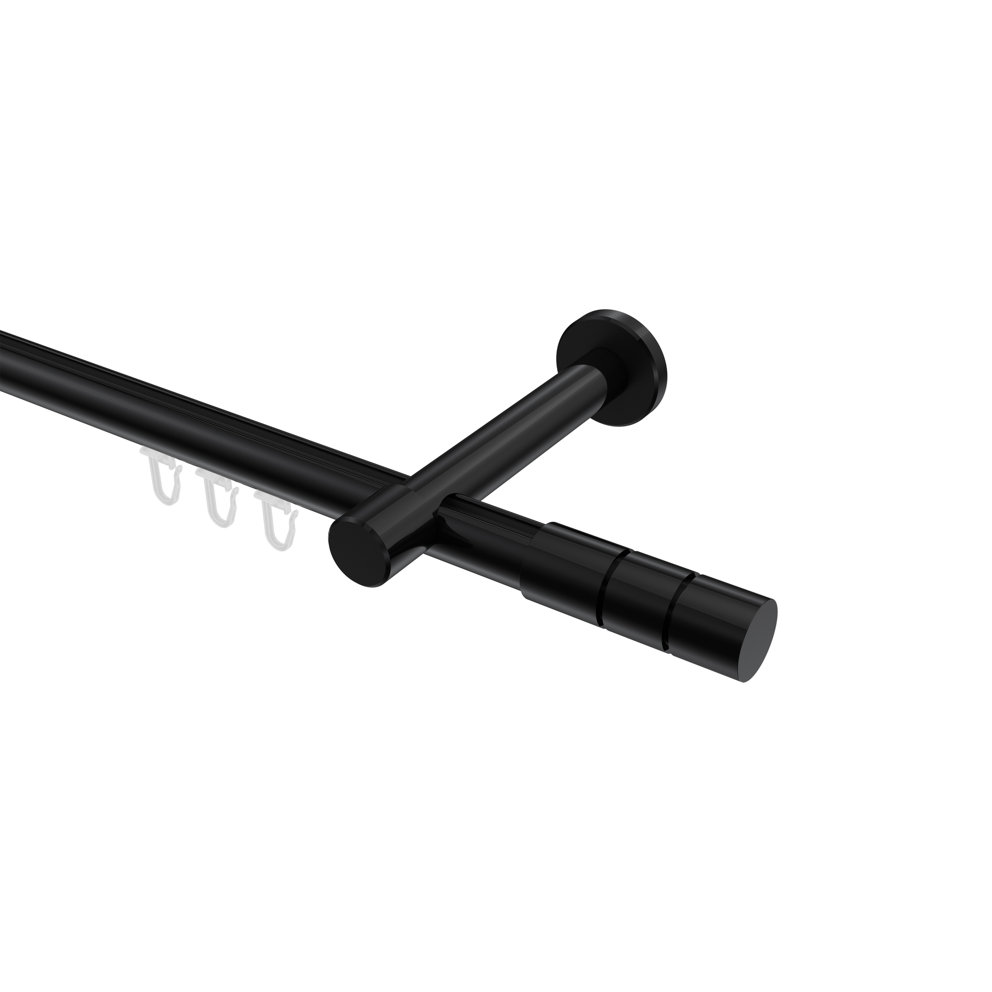 Innenlauf-Vorhangstange Schwarz, Aluminium / Metall 20 mm Ø Prestige Elanto Innenlauf-Vorhangstange Schwarz, Aluminium / Metall 20 mm Ø Prestige Elanto