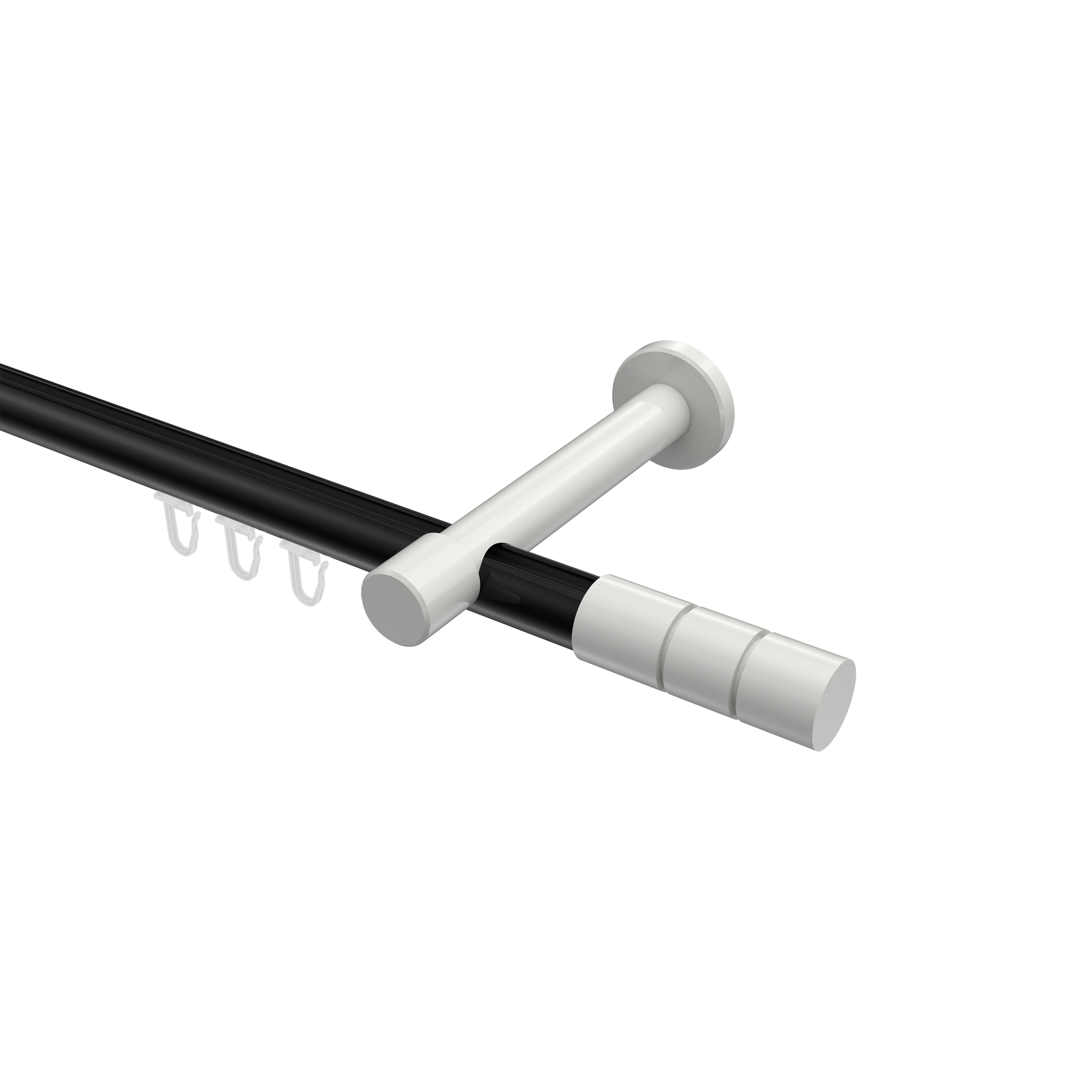 Innenlaufstangen Schwarz / Weiß, Aluminium / Metall 20 mm Ø Prestige Elanto Innenlaufstangen Schwarz / Weiß, Aluminium / Metall 20 mm Ø Prestige Elanto