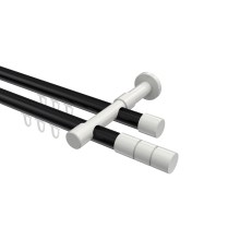 Innenlaufstange Schwarz / Weiß, Metall 20 mm Ø Prestige Elanto, 2-läufig Innenlaufstange Schwarz / Weiß, Metall 20 mm Ø Prestige Elanto, 2-läufig