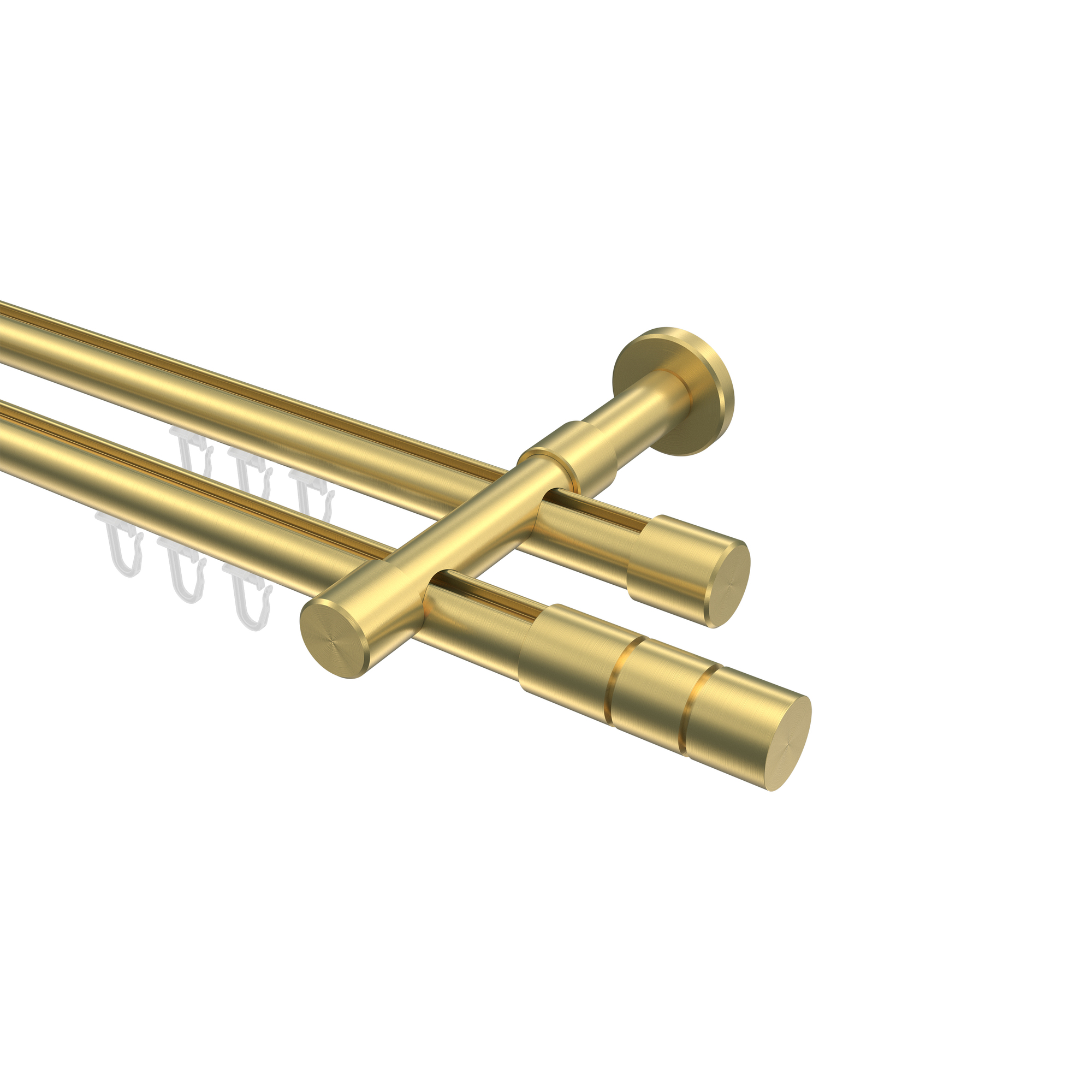 Innenlauf-Gardinenstange Messing-Optik 20 mm Ø Prestige Elanto, zweiläufig Innenlauf-Gardinenstange Messing-Optik 20 mm Ø Prestige Elanto, zweiläufig