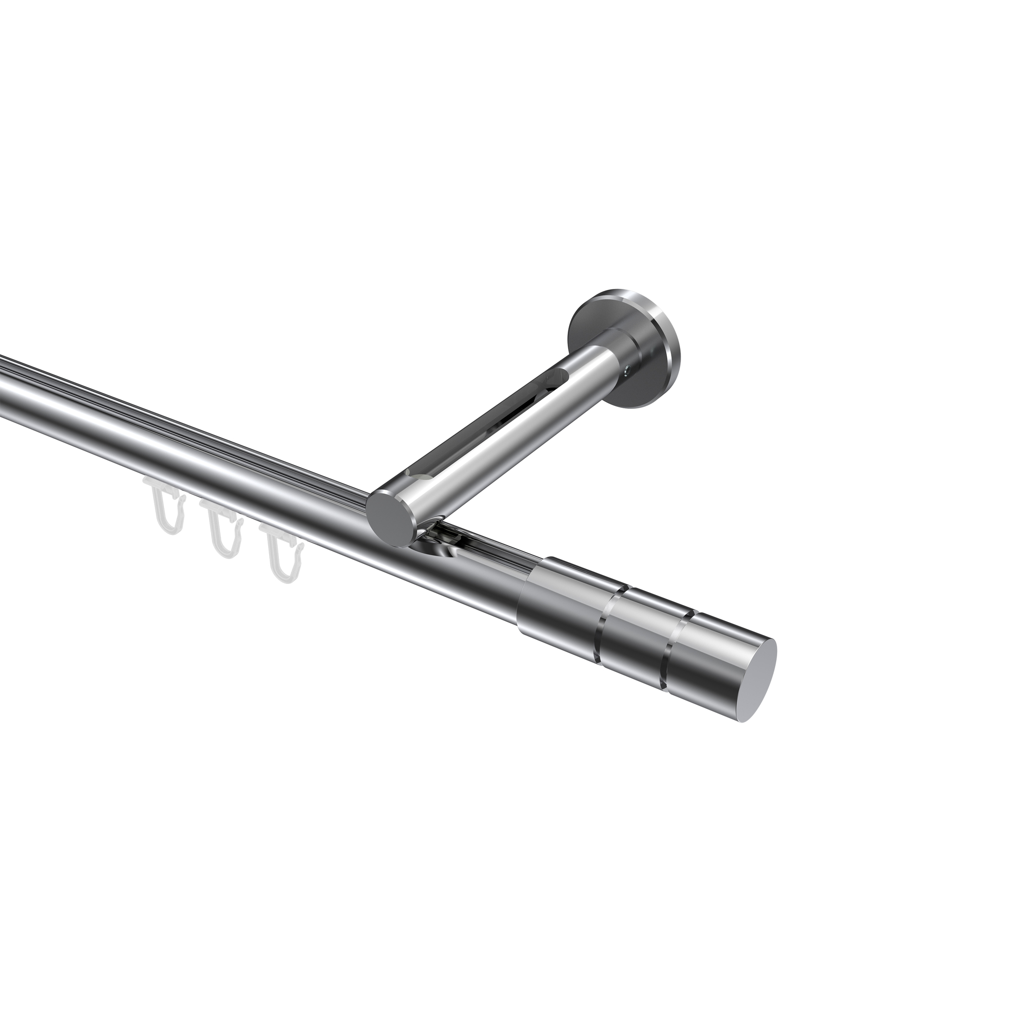 Innenlauf-Gardinenstange Chrom, Aluminium / Metall 20 mm Ø Siteno Elanto Innenlauf-Gardinenstange Chrom, Aluminium / Metall 20 mm Ø Siteno Elanto