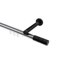 Innenlaufstange Chrom / Schwarz, Aluminium / Metall 20 mm Ø Siteno Elanto Innenlaufstange Chrom / Schwarz, Aluminium / Metall 20 mm Ø Siteno Elanto