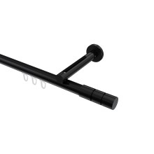 Innenlauf-Gardinenstange Schwarz, Aluminium / Metall 20 mm Ø Siteno Elanto Innenlauf-Gardinenstange Schwarz, Aluminium / Metall 20 mm Ø Siteno Elanto