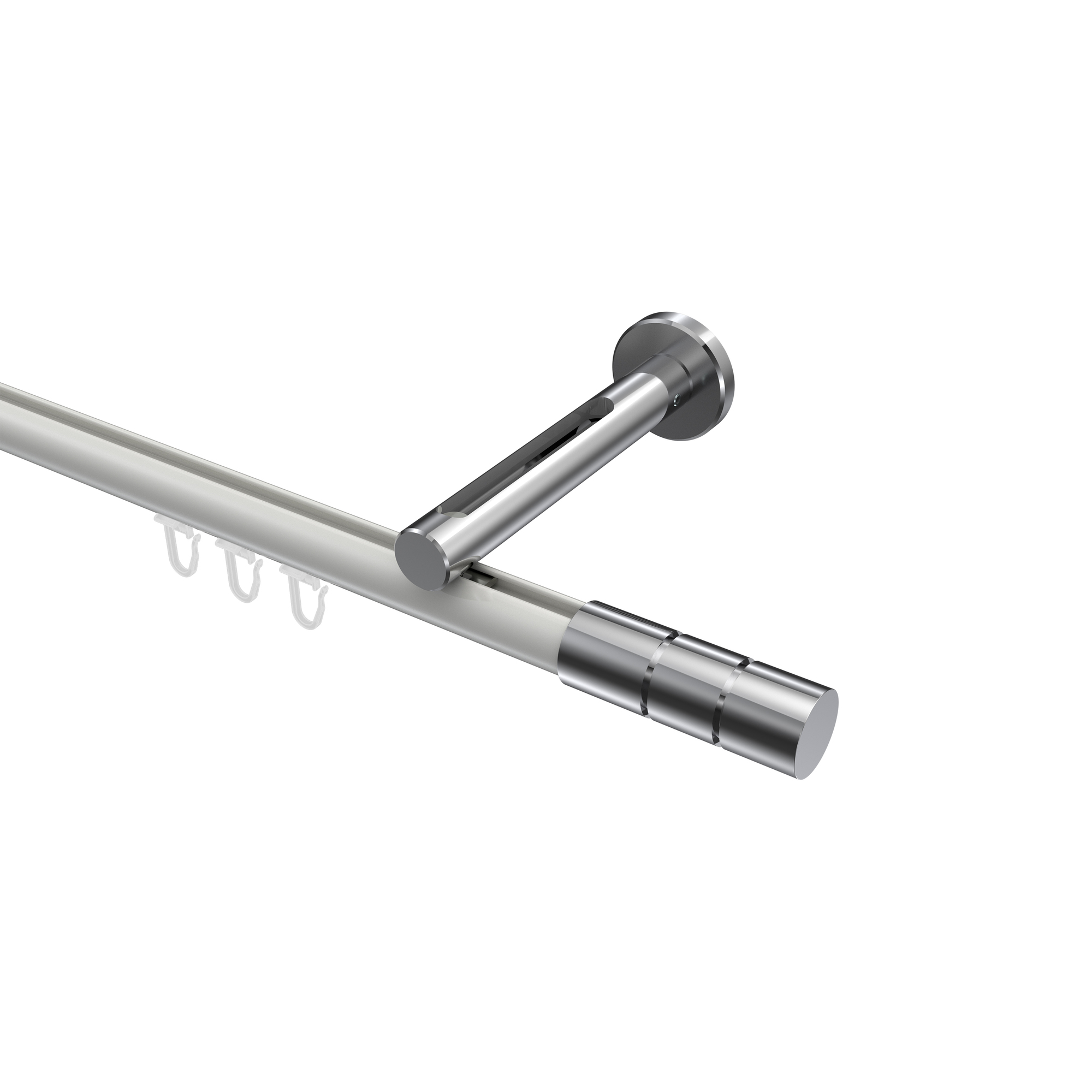 Innenlaufstange Weiß / Chrom, Aluminium / Metall 20 mm Ø Siteno Elanto Innenlaufstange Weiß / Chrom, Aluminium / Metall 20 mm Ø Siteno Elanto