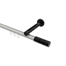 Gardinenstange mit Innenlauf Weiß / Schwarz, Aluminium / Metall 20 mm Ø Siteno Elanto Gardinenstange mit Innenlauf Weiß / Schwarz, Aluminium / Metall 20 mm Ø Siteno Elanto