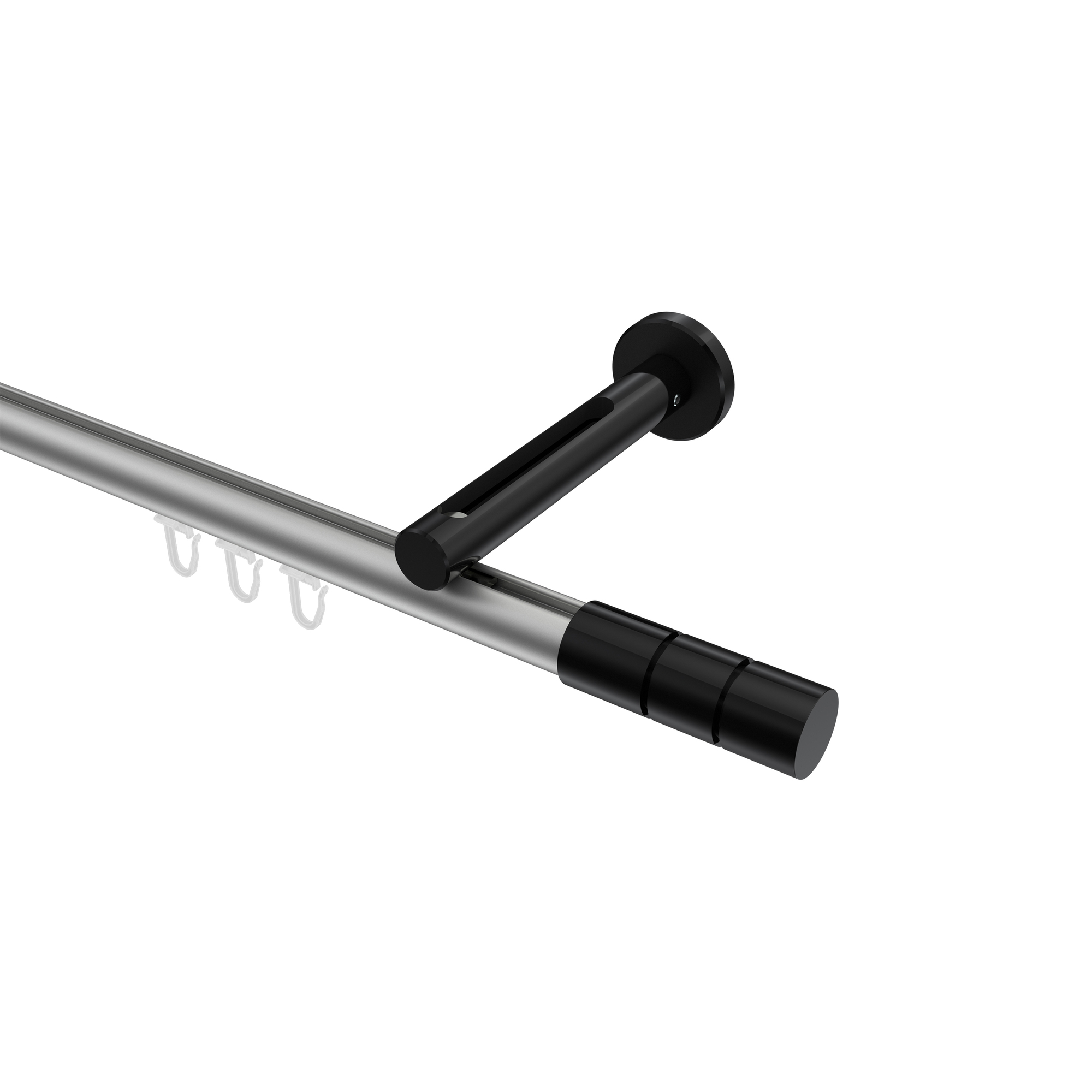 Innenlaufstange Silbergrau / Schwarz, Aluminium / Metall 20 mm Ø Siteno Elanto Innenlaufstange Silbergrau / Schwarz, Aluminium / Metall 20 mm Ø Siteno Elanto