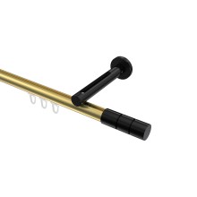 Gardinenstange mit Innenlauf Messing-Optik / Schwarz, Aluminium / Metall 20 mm Ø Siteno Elanto Gardinenstange mit Innenlauf Messing-Optik / Schwarz, Aluminium / Metall 20 mm Ø Siteno Elanto