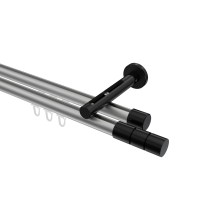 Innenlaufstange Silbergrau / Schwarz, Aluminium / Metall 20 mm Ø Siteno Elanto, zweiläufig Innenlaufstange Silbergrau / Schwarz, Aluminium / Metall 20 mm Ø Siteno Elanto, zweiläufig