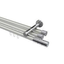 Innenlaufstange Weiß / Chrom, Aluminium / Metall 20 mm Ø Siteno Elanto, dreiläufig Innenlaufstange Weiß / Chrom, Aluminium / Metall 20 mm Ø Siteno Elanto, dreiläufig