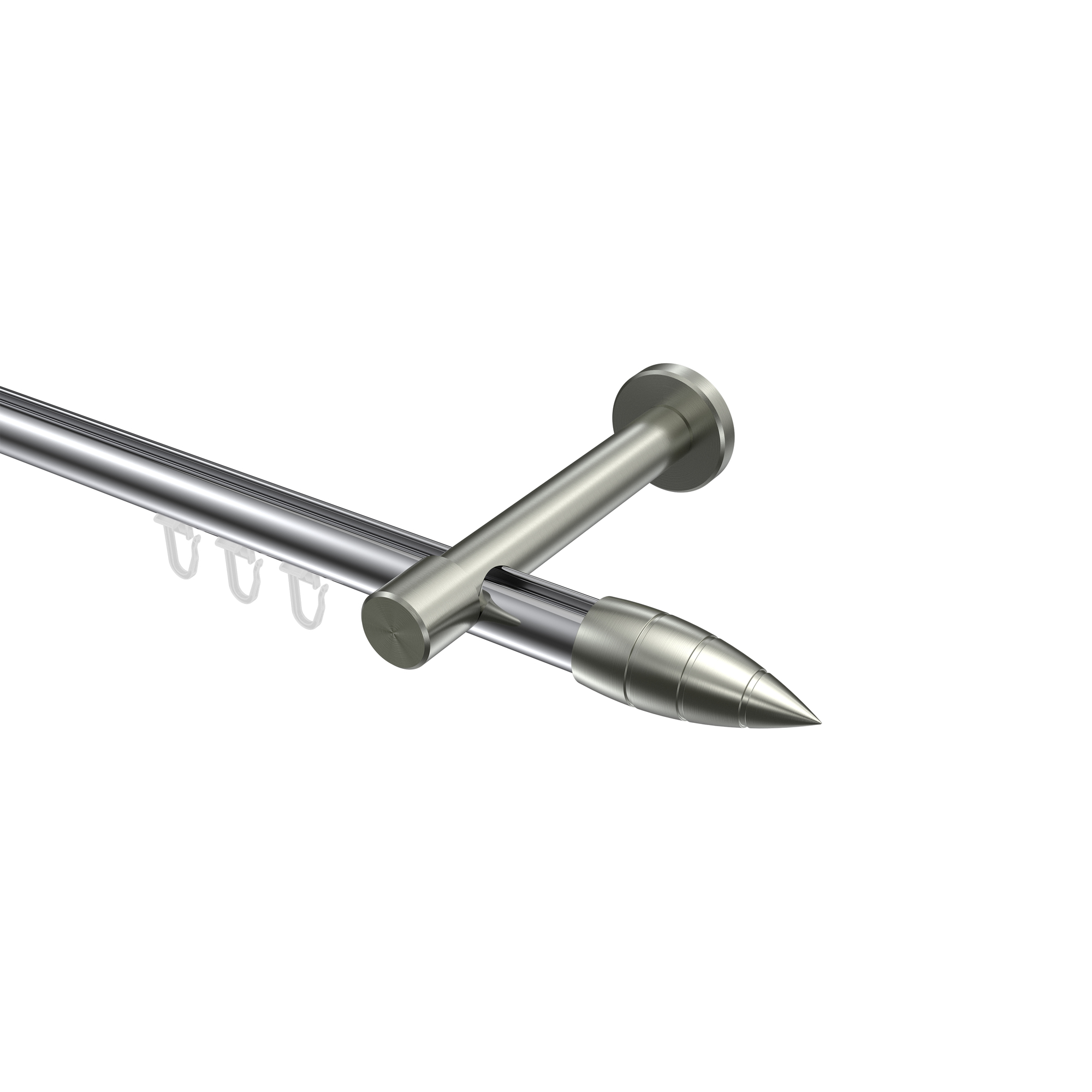 Innenlauf-Vorhangstange Chrom / Edelstahl-Optik, Aluminium / Metall 20 mm Ø Prestige Samanto Innenlauf-Vorhangstange Chrom / Edelstahl-Optik, Aluminium / Metall 20 mm Ø Prestige Samanto