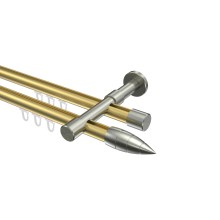 Innenlaufstange Messing-Optik / Edelstahl-Optik 20 mm Ø Prestige Samanto, 2-läufig Innenlaufstange Messing-Optik / Edelstahl-Optik 20 mm Ø Prestige Samanto, 2-läufig