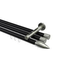 Innenlaufstange Schwarz / Edelstahl-Optik, Aluminium / Metall 20 mm Ø Siteno Samanto, dreiläufig Innenlaufstange Schwarz / Edelstahl-Optik, Aluminium / Metall 20 mm Ø Siteno Samanto, dreiläufig