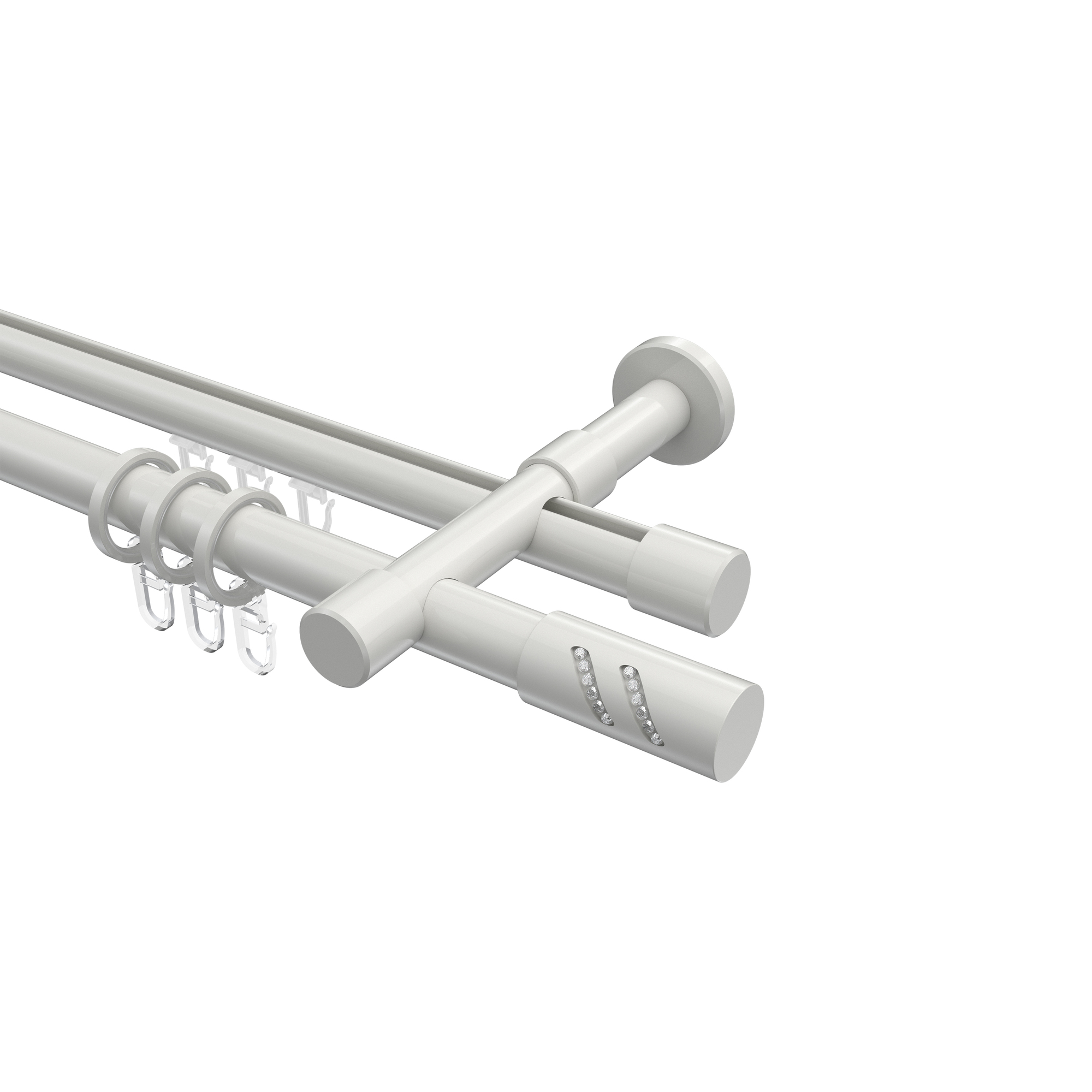 Rundrohr-Innenlaufstange Weiß, Aluminium / Metall 20 mm Ø Prestige Zoena Rundrohr-Innenlaufstange Weiß, Aluminium / Metall 20 mm Ø Prestige Zoena