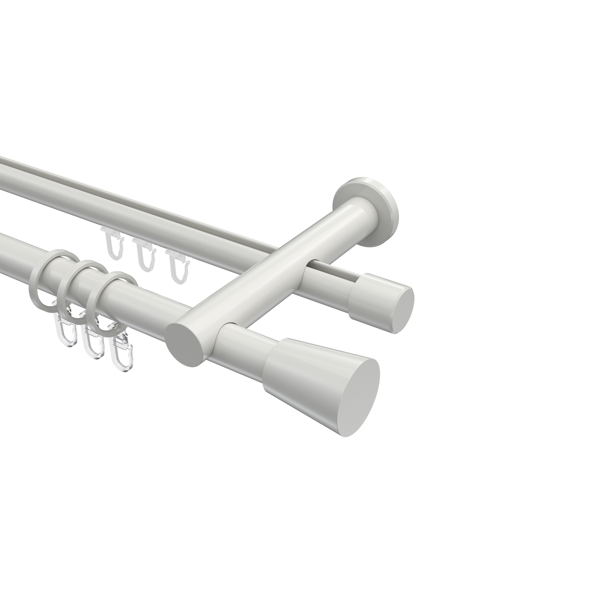 Rundrohr-Innenlauf-Gardinenstangen Weiß, Aluminium / Metall 20 mm Ø Platon Sitra Rundrohr-Innenlauf-Gardinenstangen Weiß, Aluminium / Metall 20 mm Ø Platon Sitra