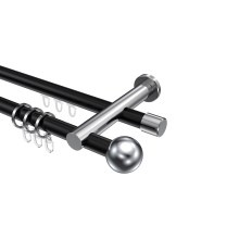 Rundrohr-Innenlaufstangen Schwarz / Chrom, Aluminium / Metall 20 mm Ø Platon Luino Rundrohr-Innenlaufstangen Schwarz / Chrom, Aluminium / Metall 20 mm Ø Platon Luino