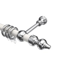 Gardinenstange Weiß / Chrom, Metall / Kunststoff 28 mm Ø Classic - Rondo Gardinenstange Weiß / Chrom, Metall / Kunststoff 28 mm Ø Classic - Rondo