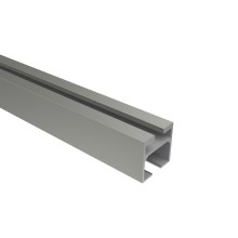 Innenlaufprofil Satin-Silber für quadratische Innenlaufstange 20x20 mm Innenlaufprofil Satin-Silber für quadratische Innenlaufstange 20x20 mm