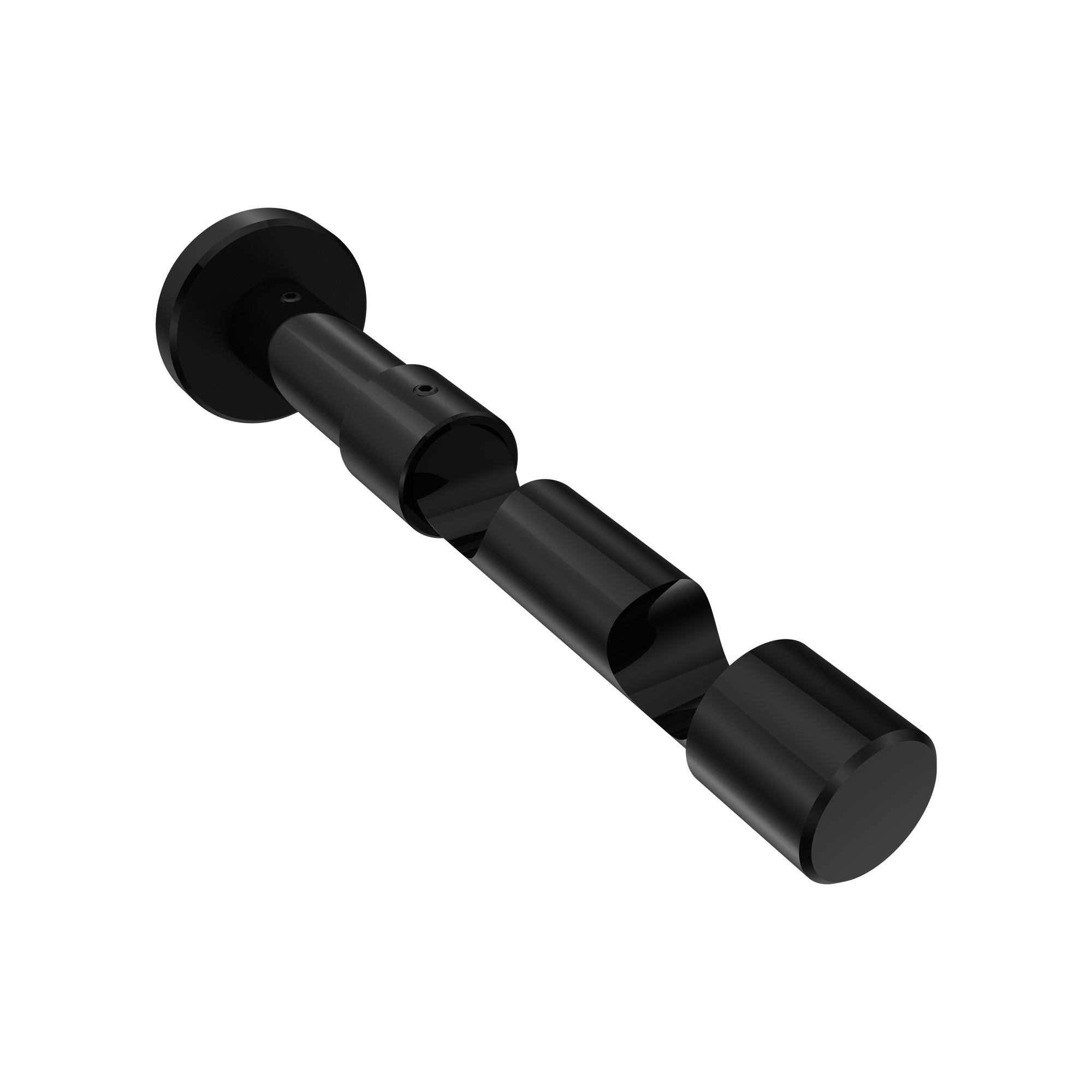 Träger / Halterung doppelläufig Schwarz 8 / 13 cm Prestige für 20 mm Ø Gardinenstangen Träger / Halterung doppelläufig Schwarz 8 / 13 cm Prestige für 20 mm Ø Gardinenstangen