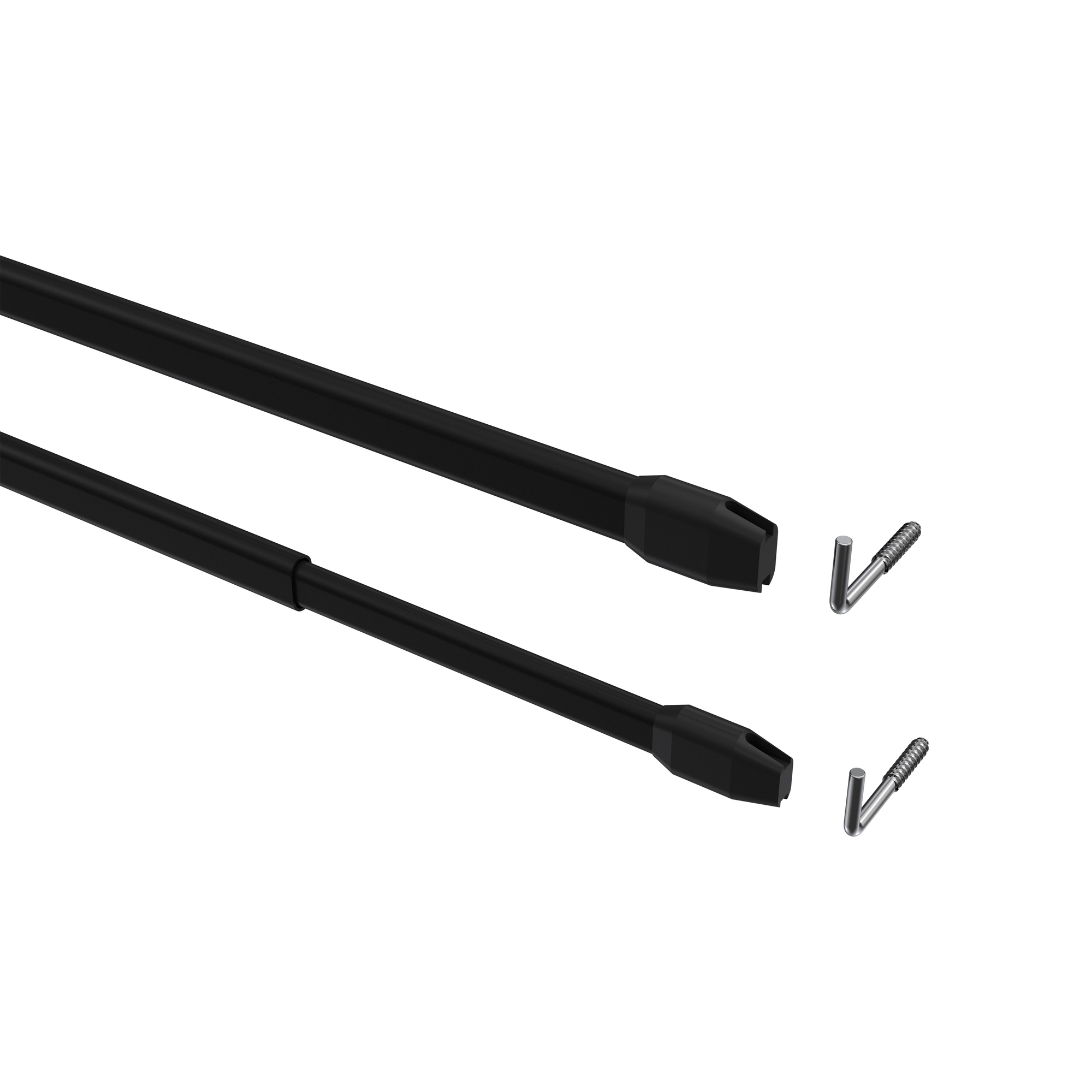 Vitragestangen / ausziehbare Scheibenstangen Geno Schwarz ausziehbar Vitragestangen / ausziehbare Scheibenstangen Geno Schwarz ausziehbar