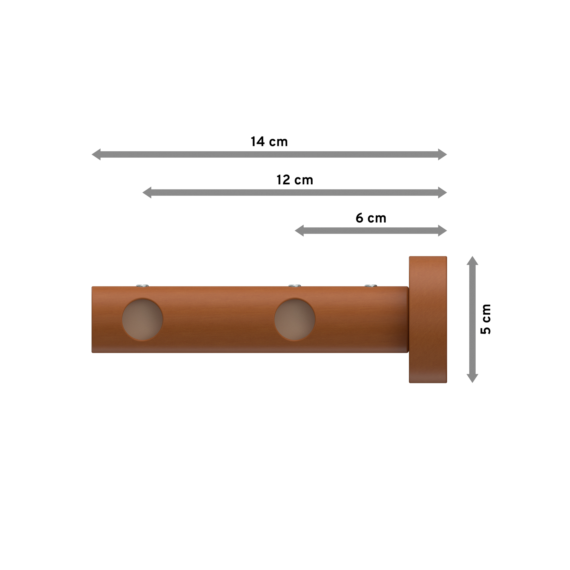 Vorhangstangen Kirschbaum lackiert doppelläufig 16 mm Ø Adrian Geo – Bild 2
