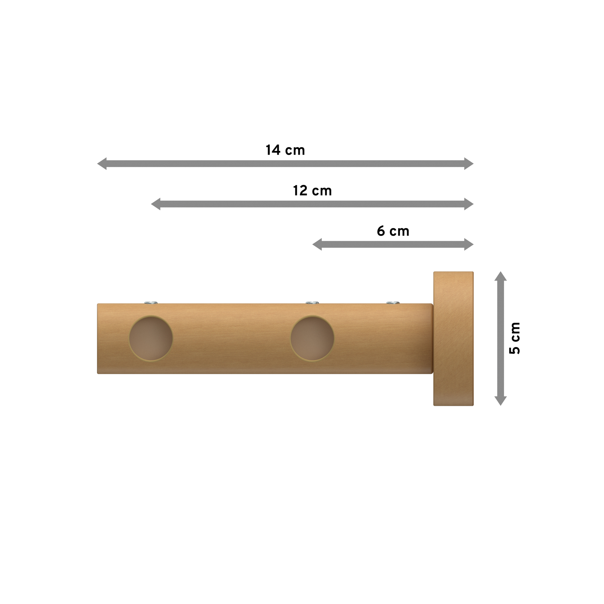 Gardinenstangen Holz Buche lackiert doppelläufig 16 mm Ø Adrian Holly – Bild 2