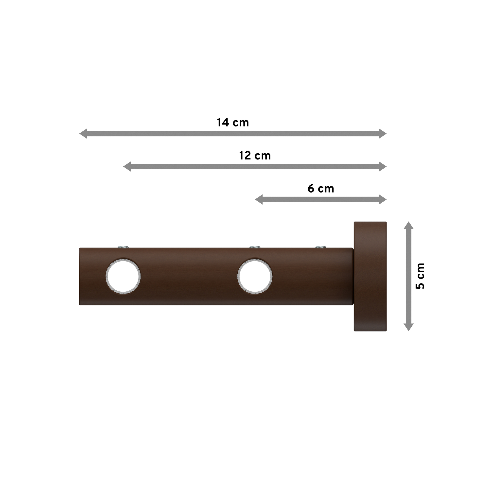 Stilgarnituren Silbergrau / Nussbaum lackiert doppelläufig 16 mm Ø Adrian Flower – Bild 2