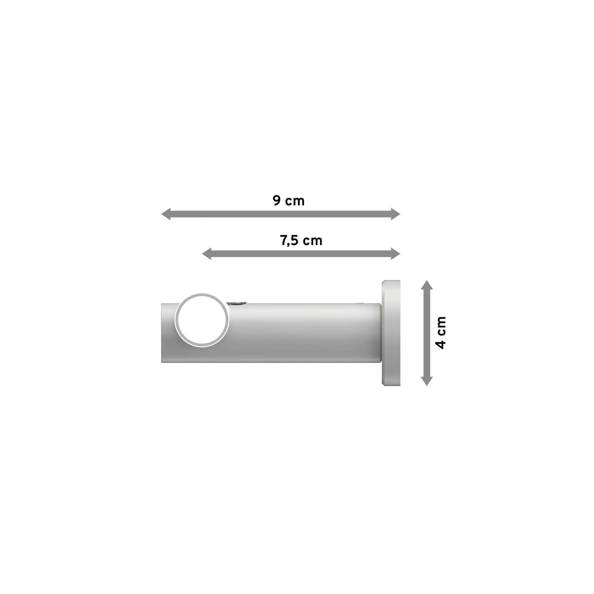 Vorhangstange Messing Antik / Weiß, Metall 20 mm Ø Platon Zoena – Bild 2