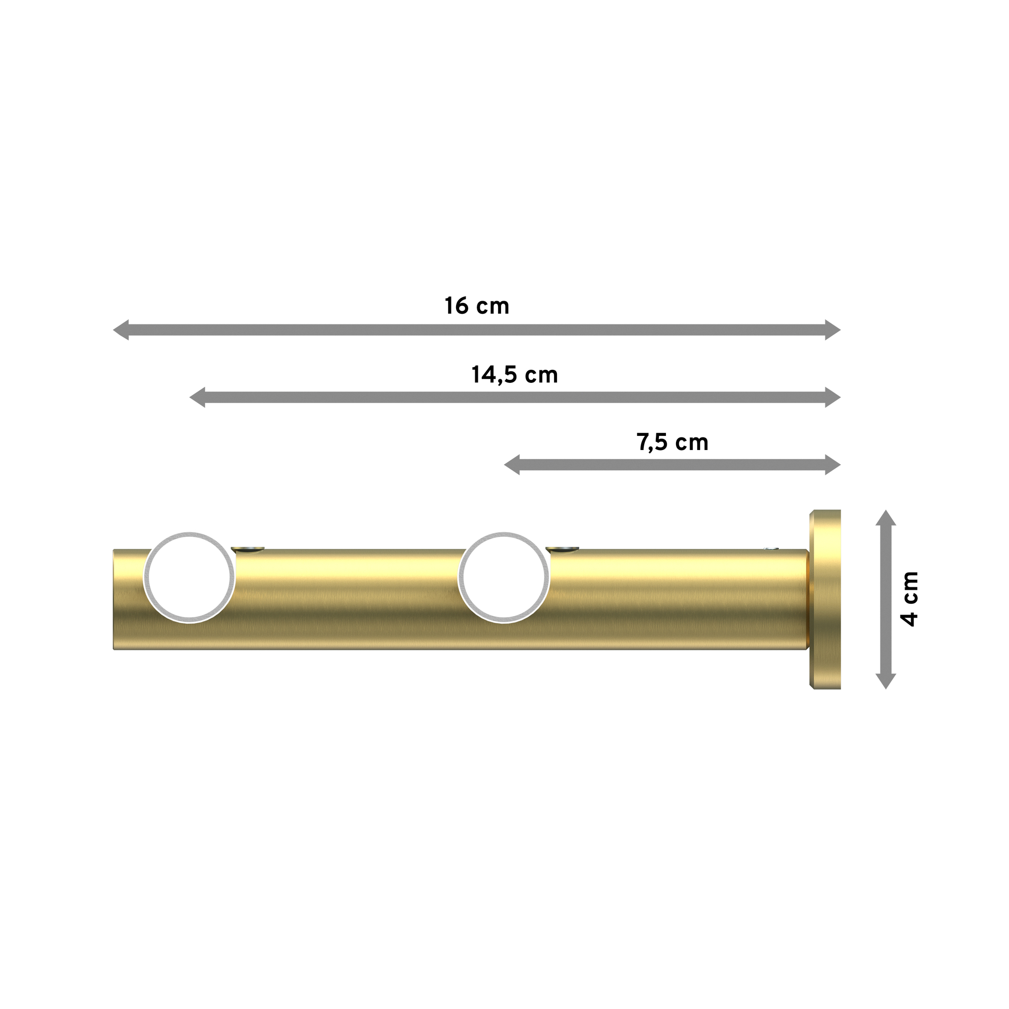 Vorhangstangen Messing-Optik 20 mm Ø Platon Mavell, 2-läufig – Bild 2