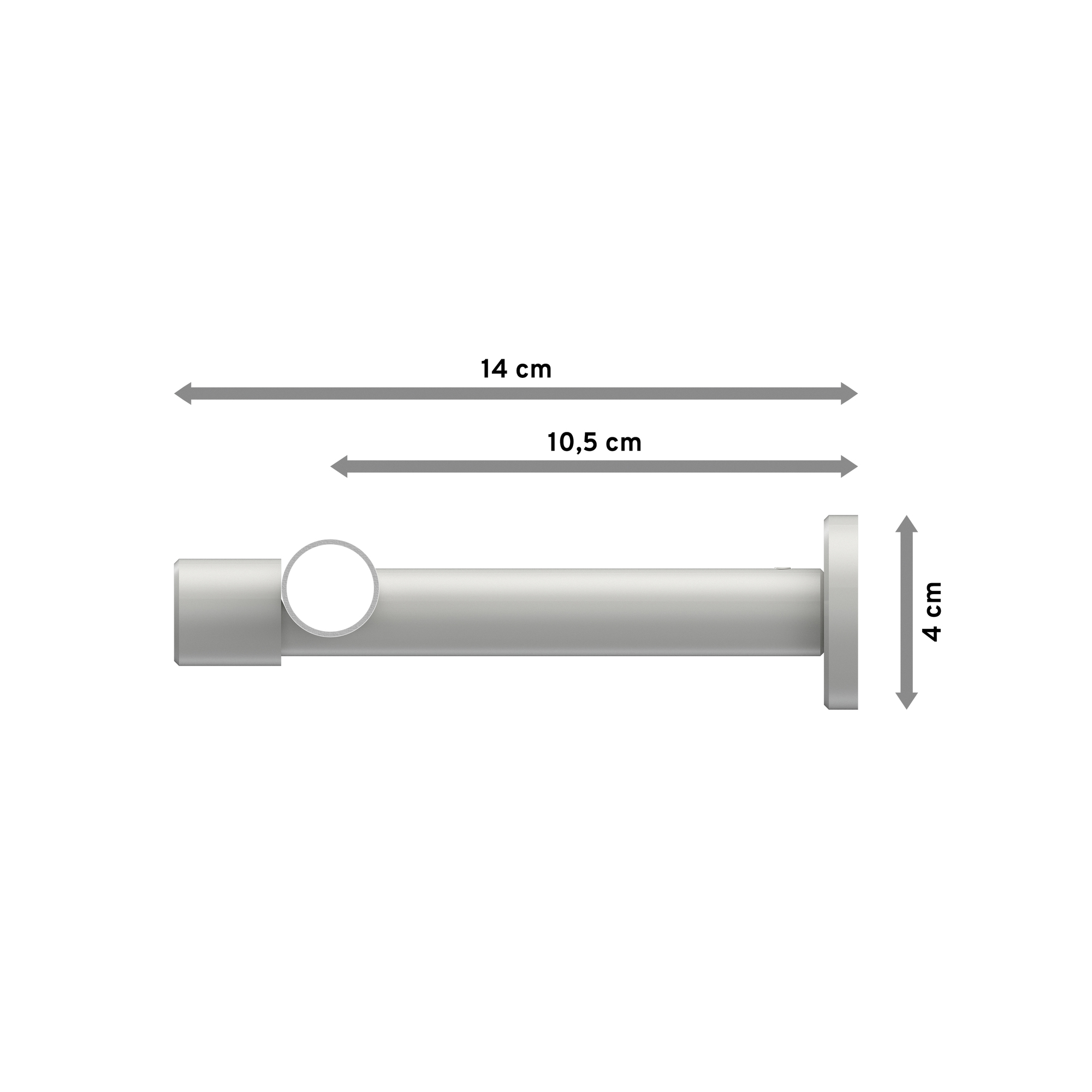 Gardinenstangen Silbergrau / Weiß, Metall 20 mm Ø Prestige Zoena – Bild 2