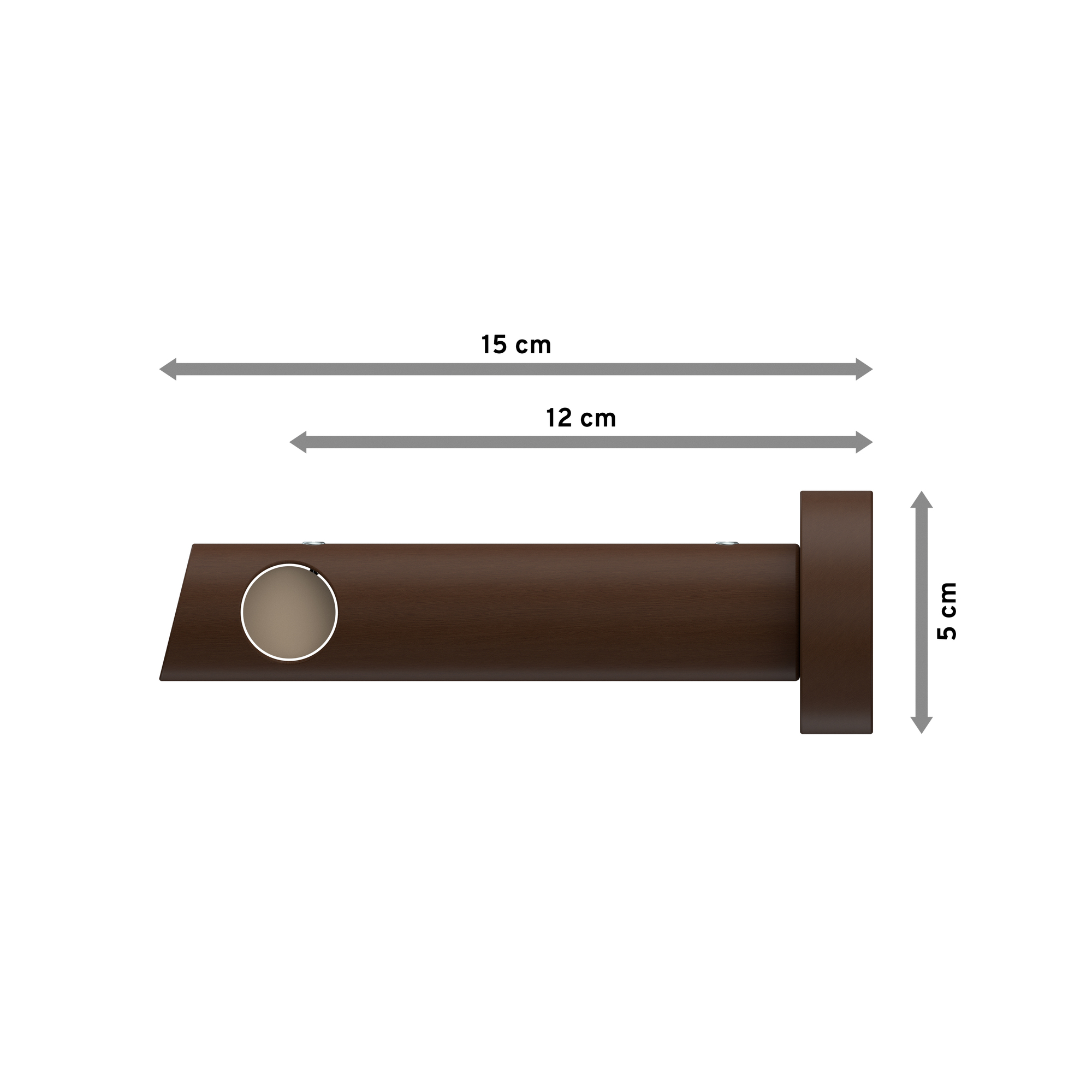 Gardinenstangen Holz Nussbaum lackiert 20 mm Ø Talena Etta – Bild 2