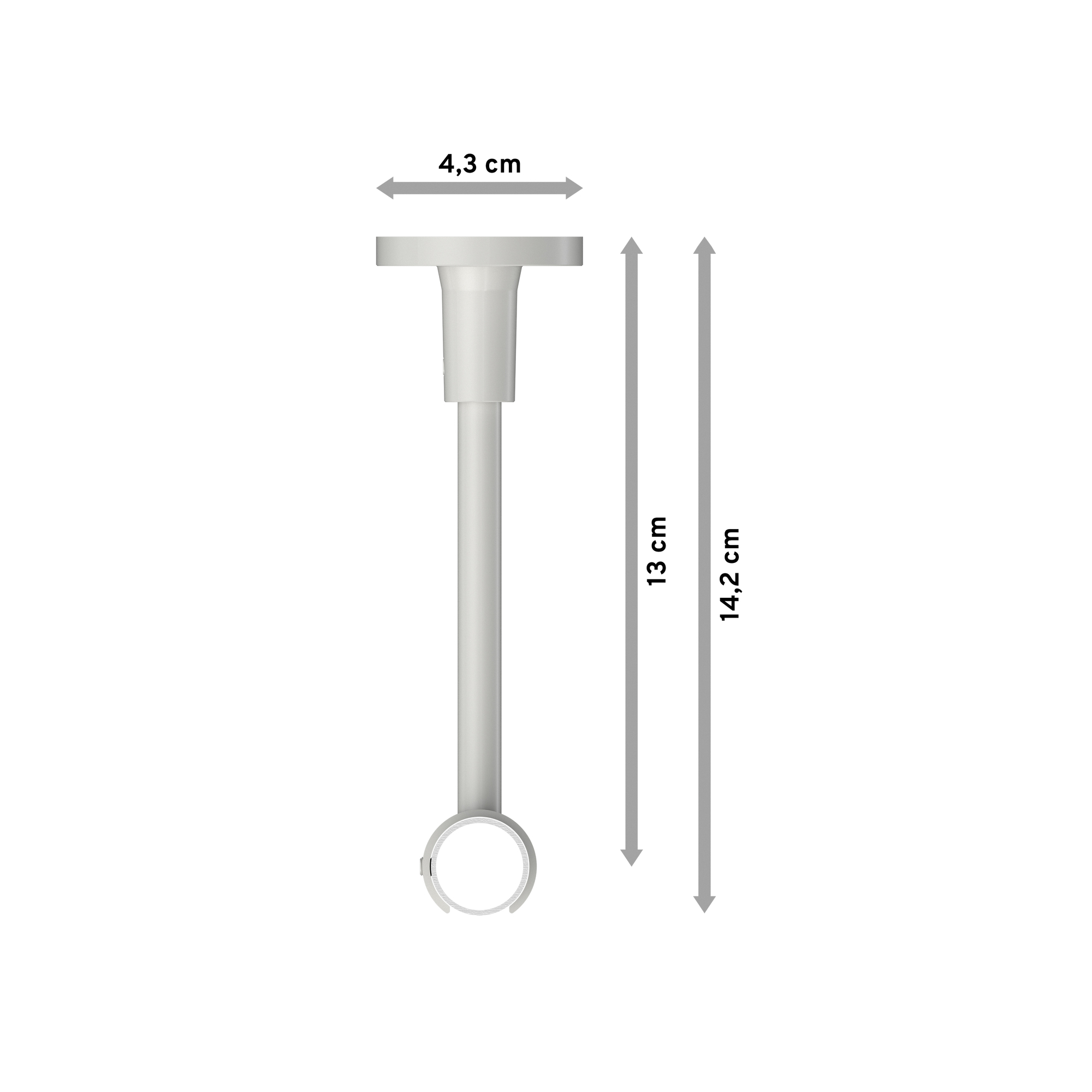 Gardinenstange (Deckenanbringung) Edelstahl-Optik / Weiß, Metall 20 mm Ø Sonette Zoena – Bild 2