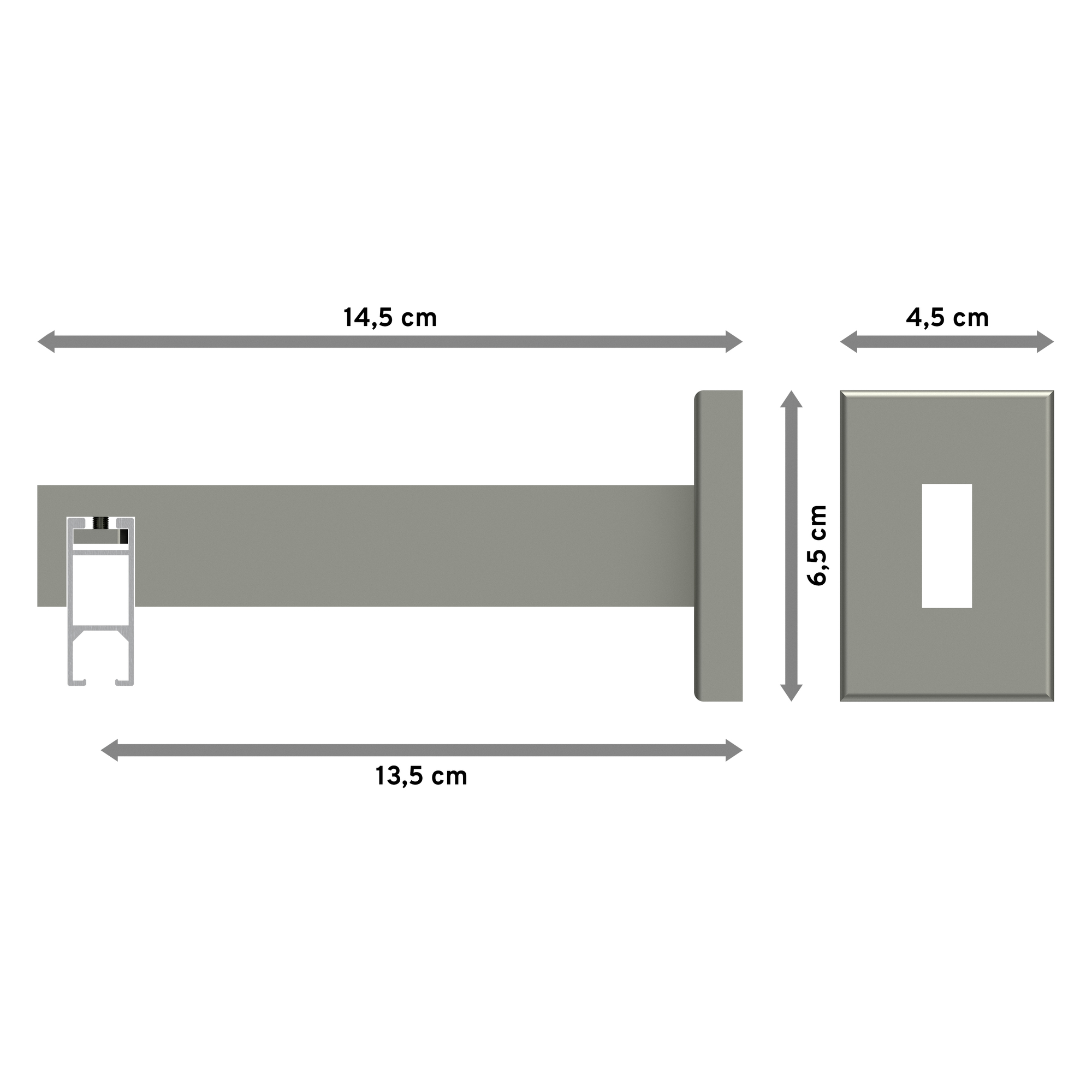 Innenlauf-Gardinenstangen Eckdesign Edelstahl-Optik Smartline Lox – Bild 2