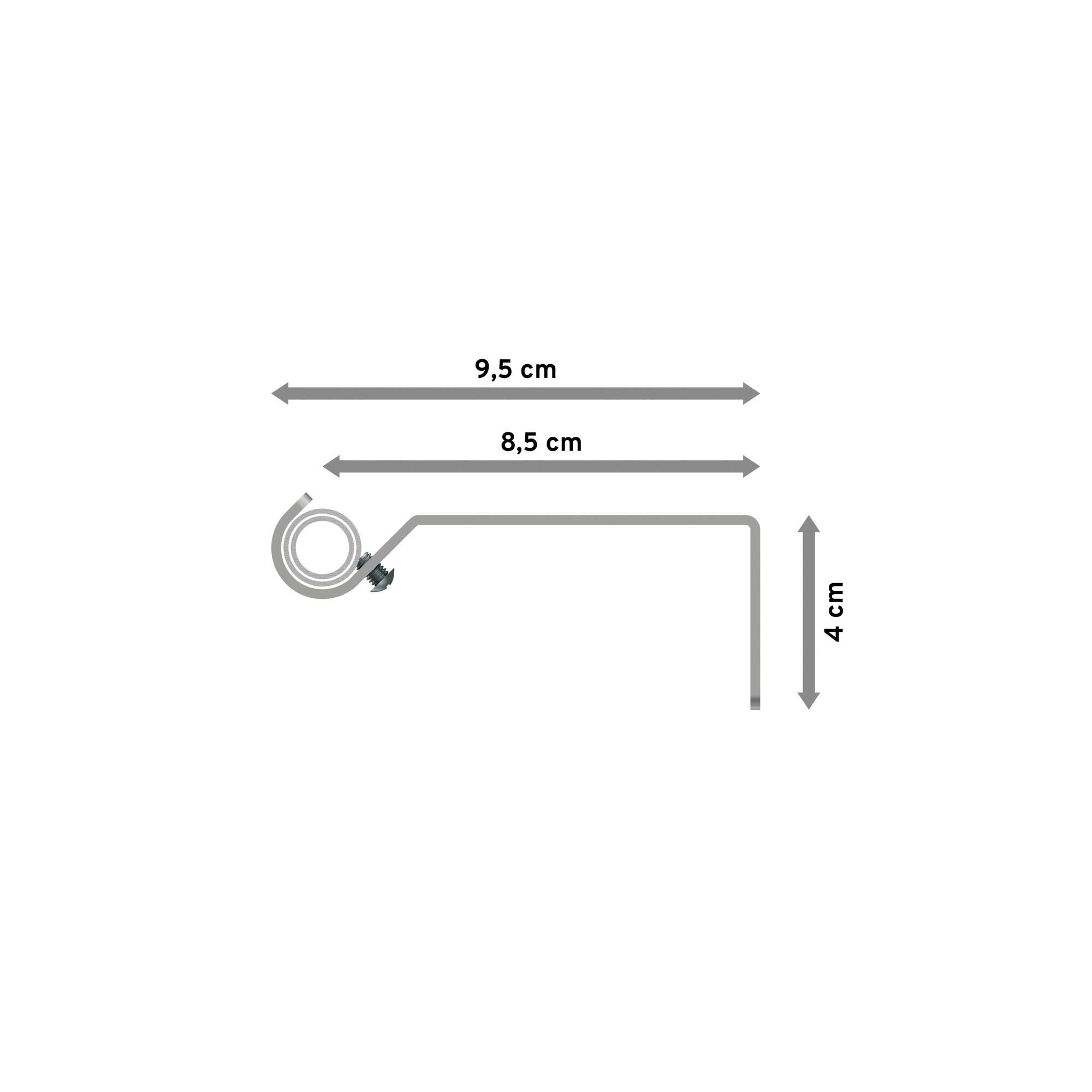 Ausziehbare Gardinenstangen Schwarz / Silbergrau 16/13 mm Ø Hera Lily (Lilie) – Bild 2