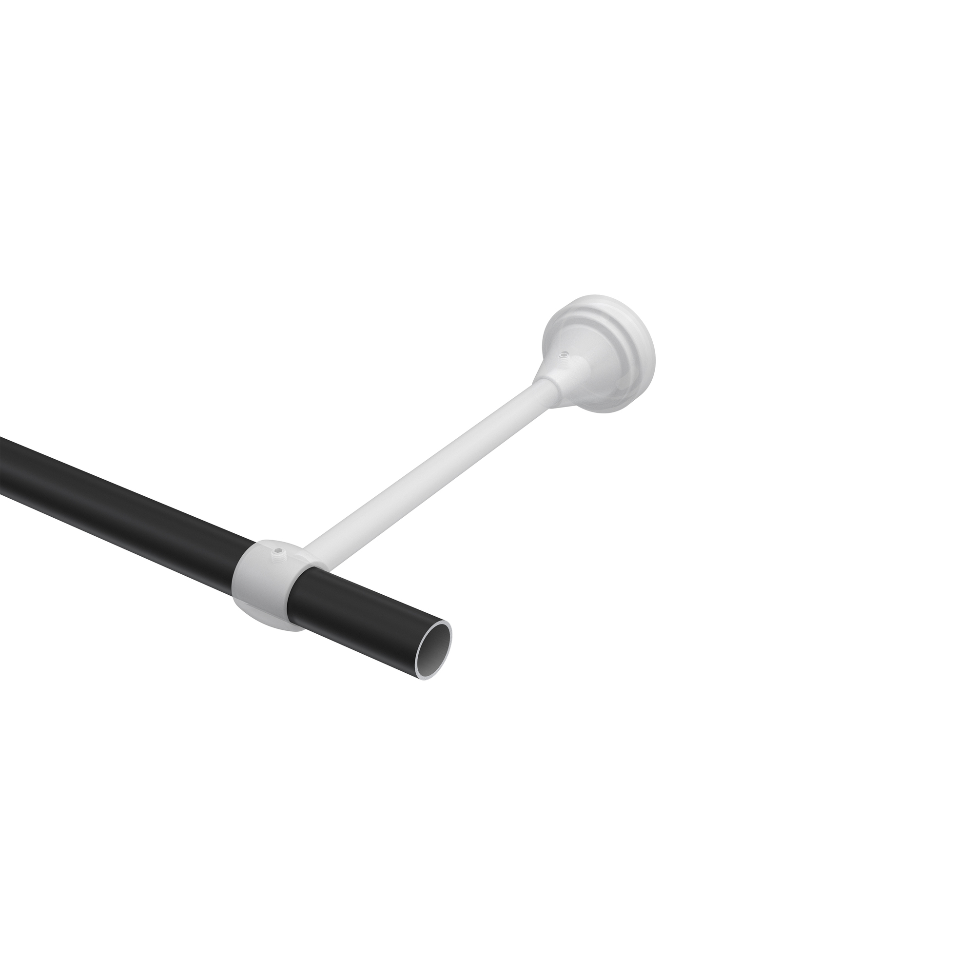 Gardinenstange Schwarz / Chrom matt, Metall 16 mm Ø Primus Paolo – Bild 3