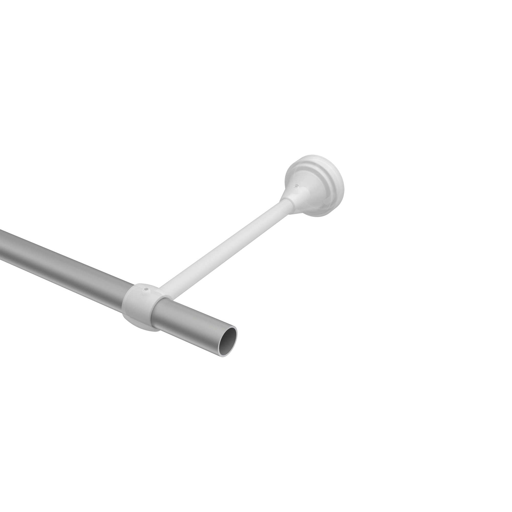 Gardinenstange Silbergrau / Messing Antik, Metall 16 mm Ø Primus Matteo – Bild 3