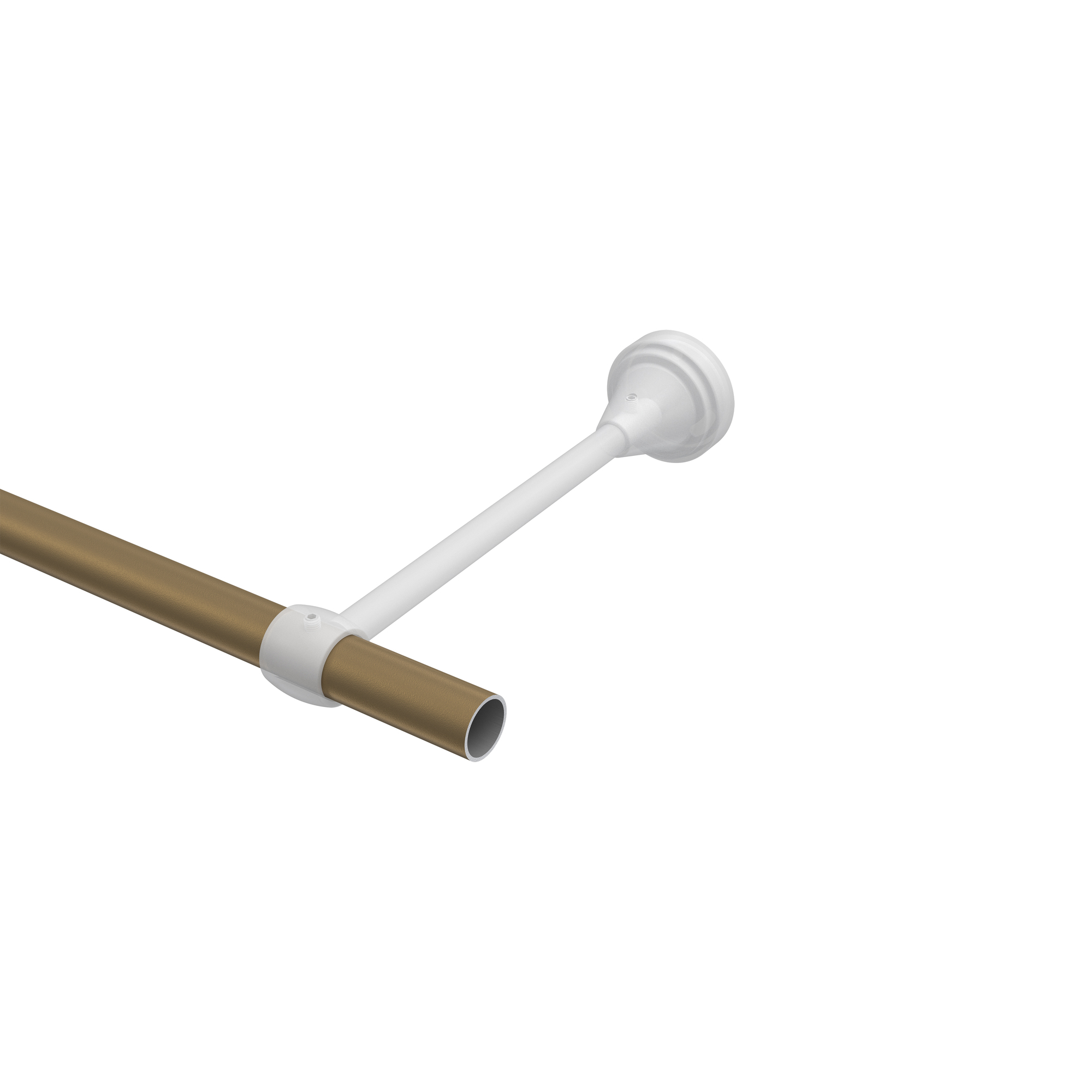 Vorhangstange Gold matt / Chrom matt, Metall 16 mm Ø Primus Paolo – Bild 3