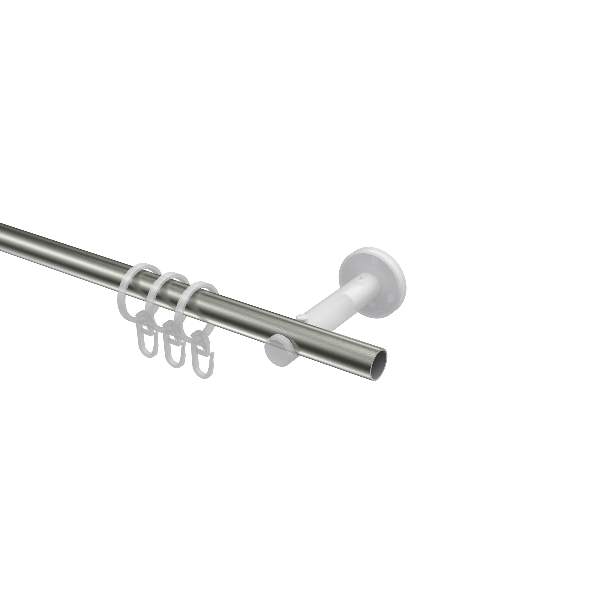 Vorhangstangen Edelstahl-Optik 16 mm Ø Medium Poveda – Bild 3