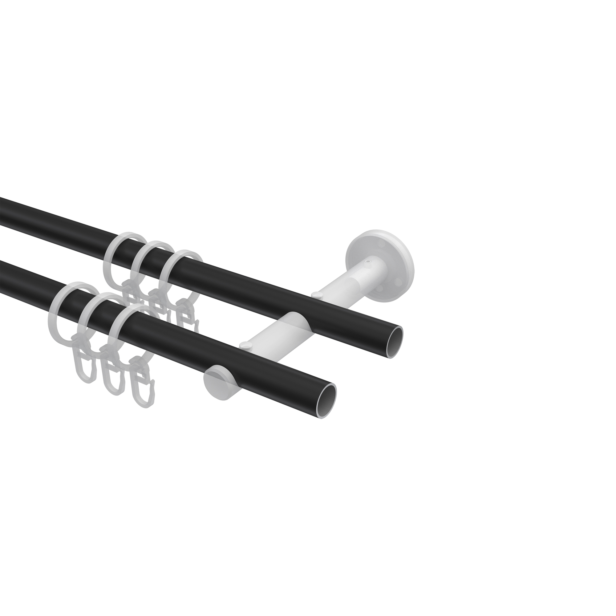 Stilgarnituren Metall 16 mm Ø Medium Carelli Schwarz/Edelstahl-Optik, 2-läufig – Bild 3