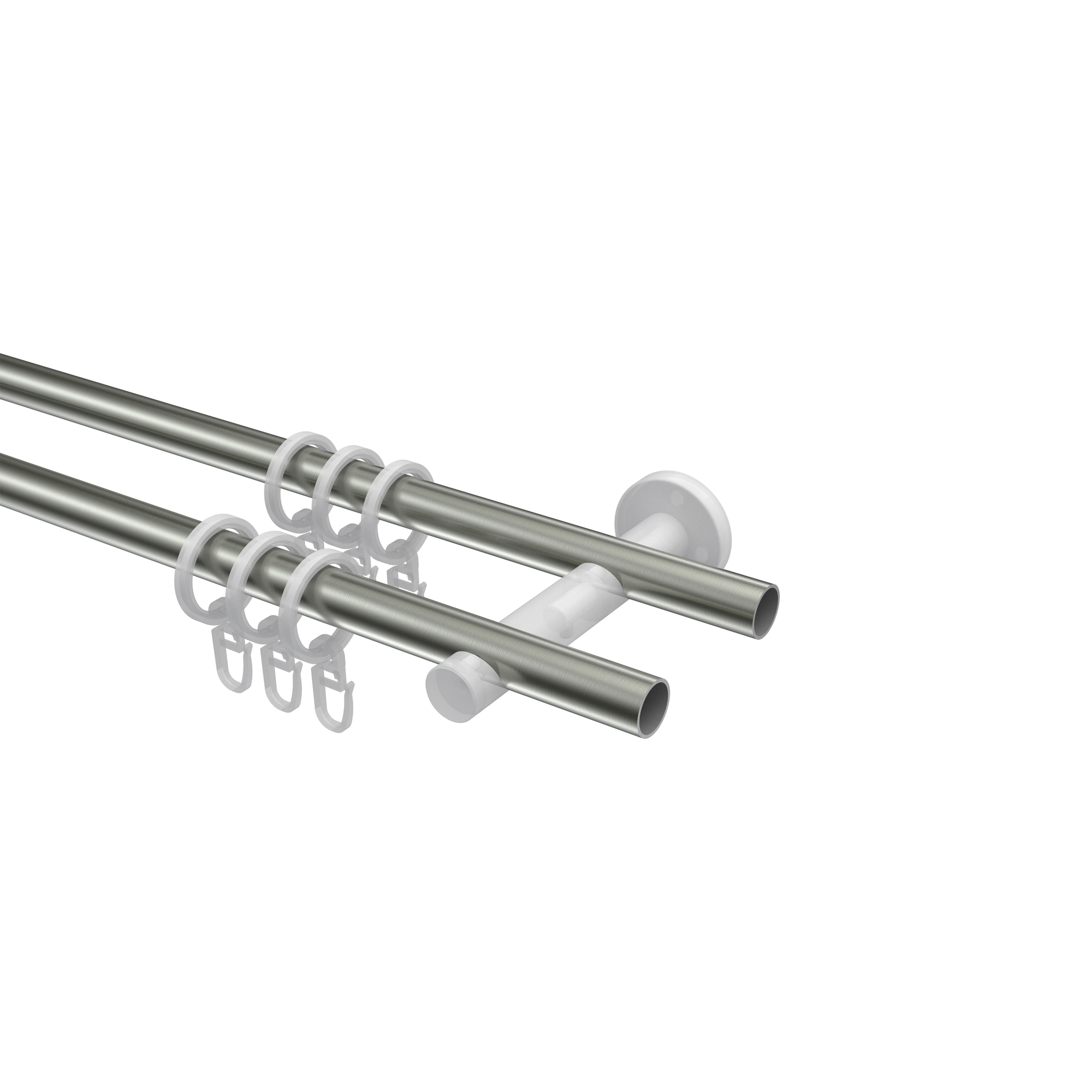 Edelstahl-Gardinenstangen V2A 2-läufig 16 mm Ø Enorma Castello – Bild 3