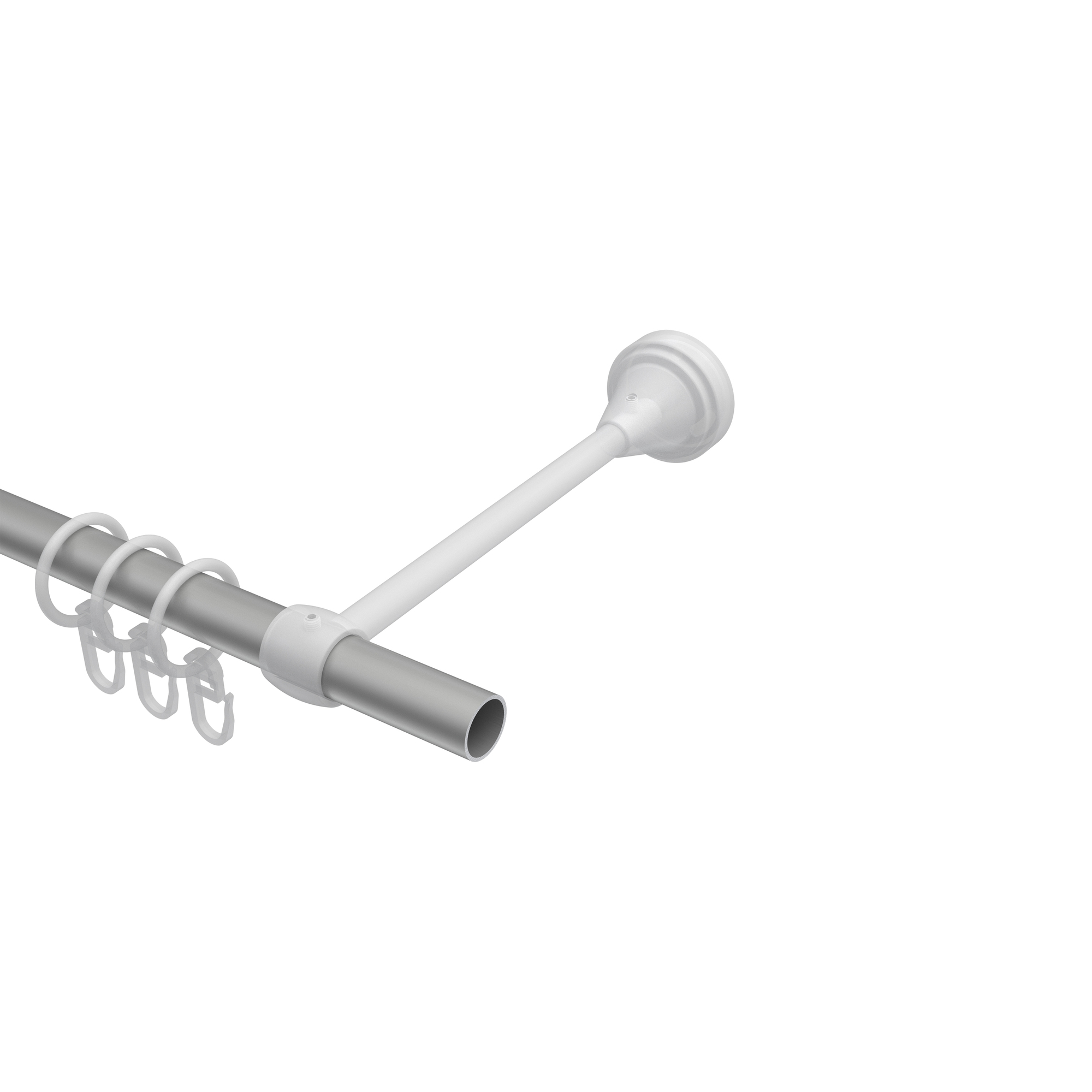 Gardinenstange Silbergrau / Messing Antik, Metall 16 mm Ø Primus Alessia – Bild 3