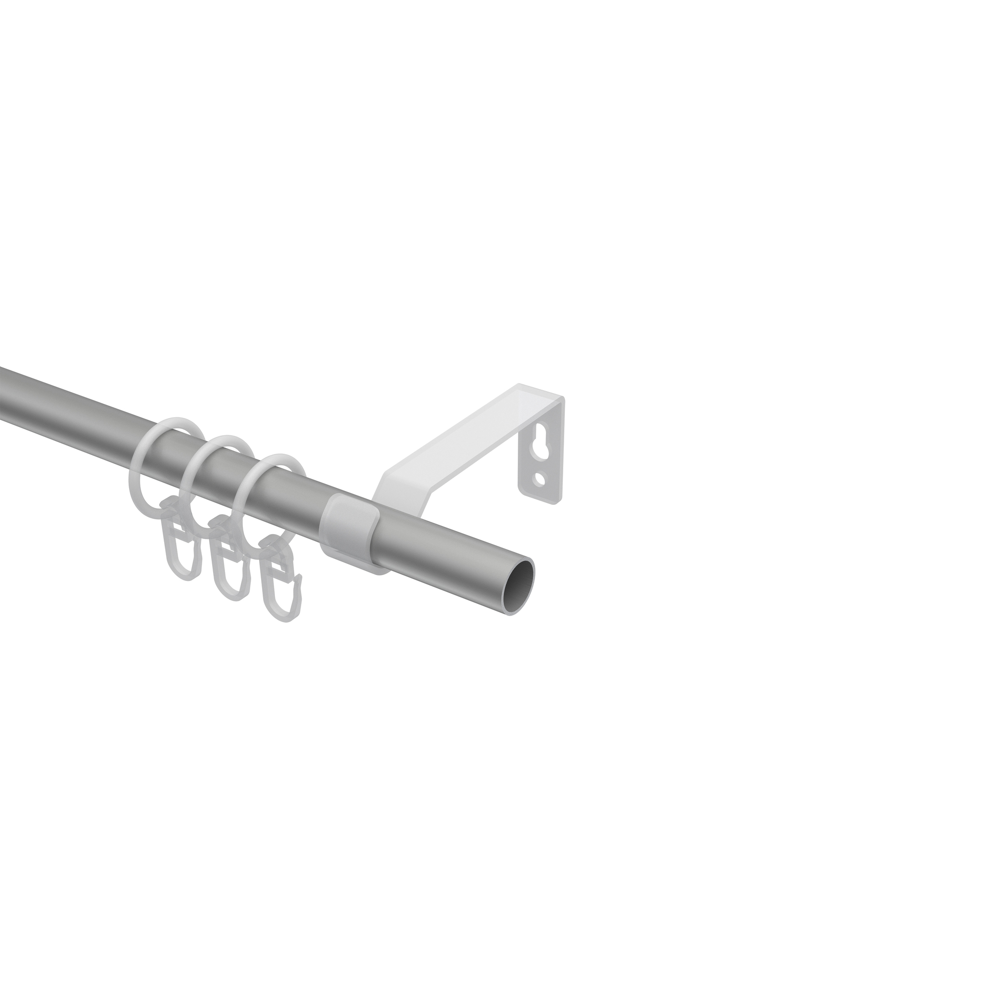 Vorhangstange Silbergrau / Messing Antik, Metall 16 mm Ø Olymp Matteo – Bild 3