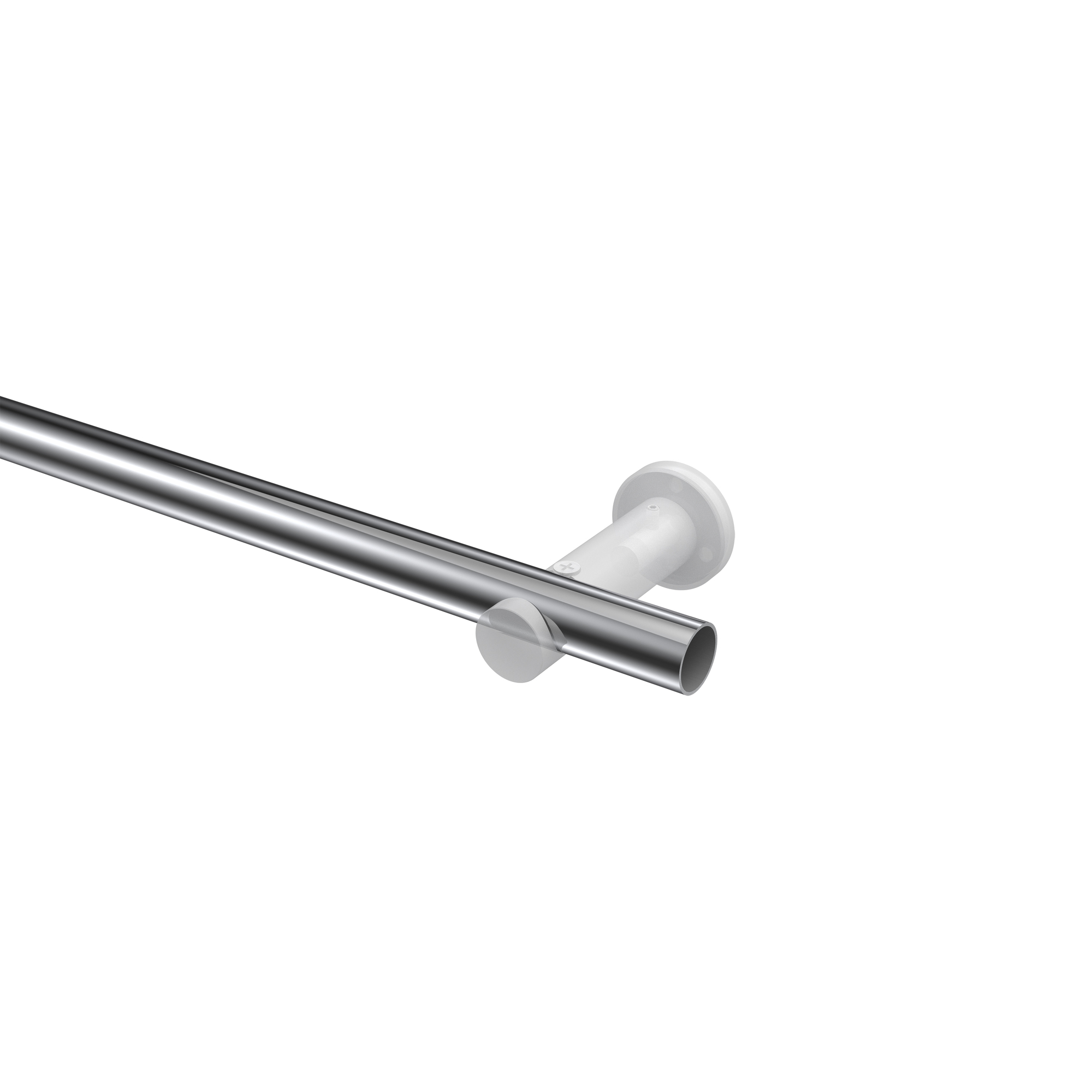 Vorhangstange Chrom / Edelstahl-Optik, Metall 20 mm Ø Platon Elanto – Bild 3