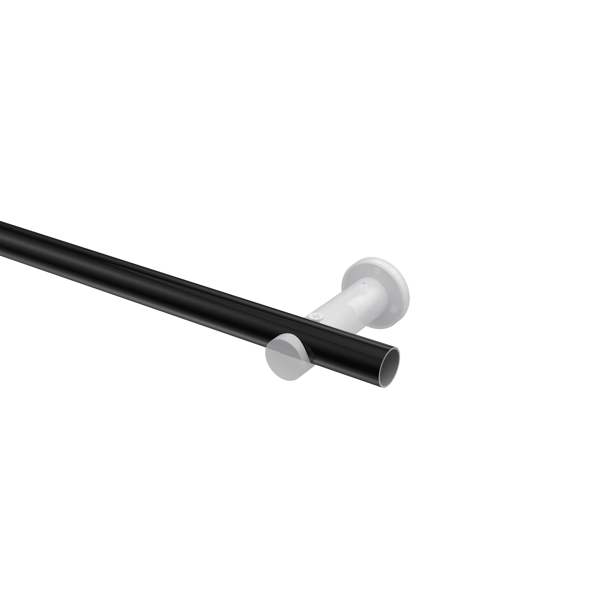 Gardinenstange Schwarz, Metall 20 mm Ø Platon Estana – Bild 3