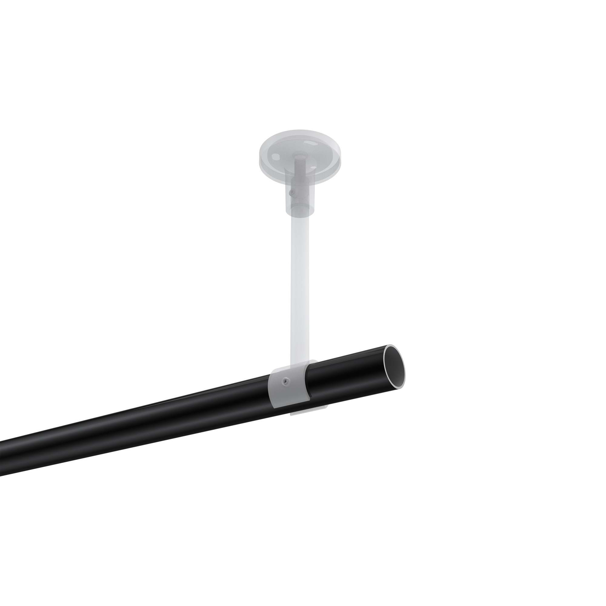 Gardinenstange (Deckenanbringung) Schwarz, Metall 20 mm Ø Sonette Estana – Bild 3