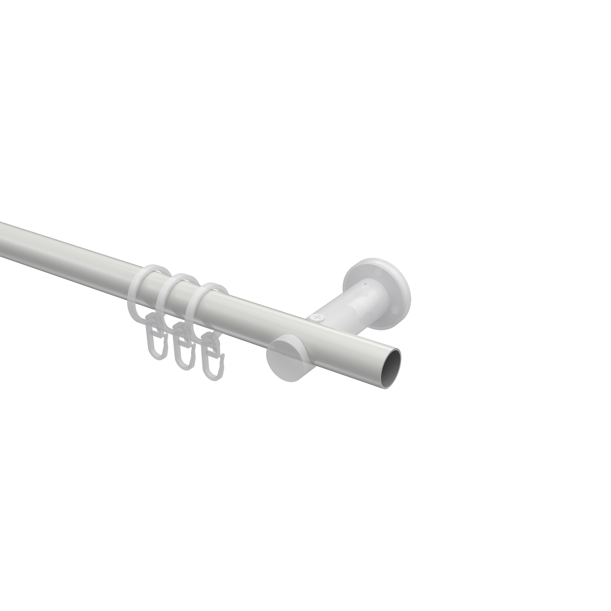 Vorhangstange Weiß / Chrom, Metall 20 mm Ø Platon Sitra – Bild 3