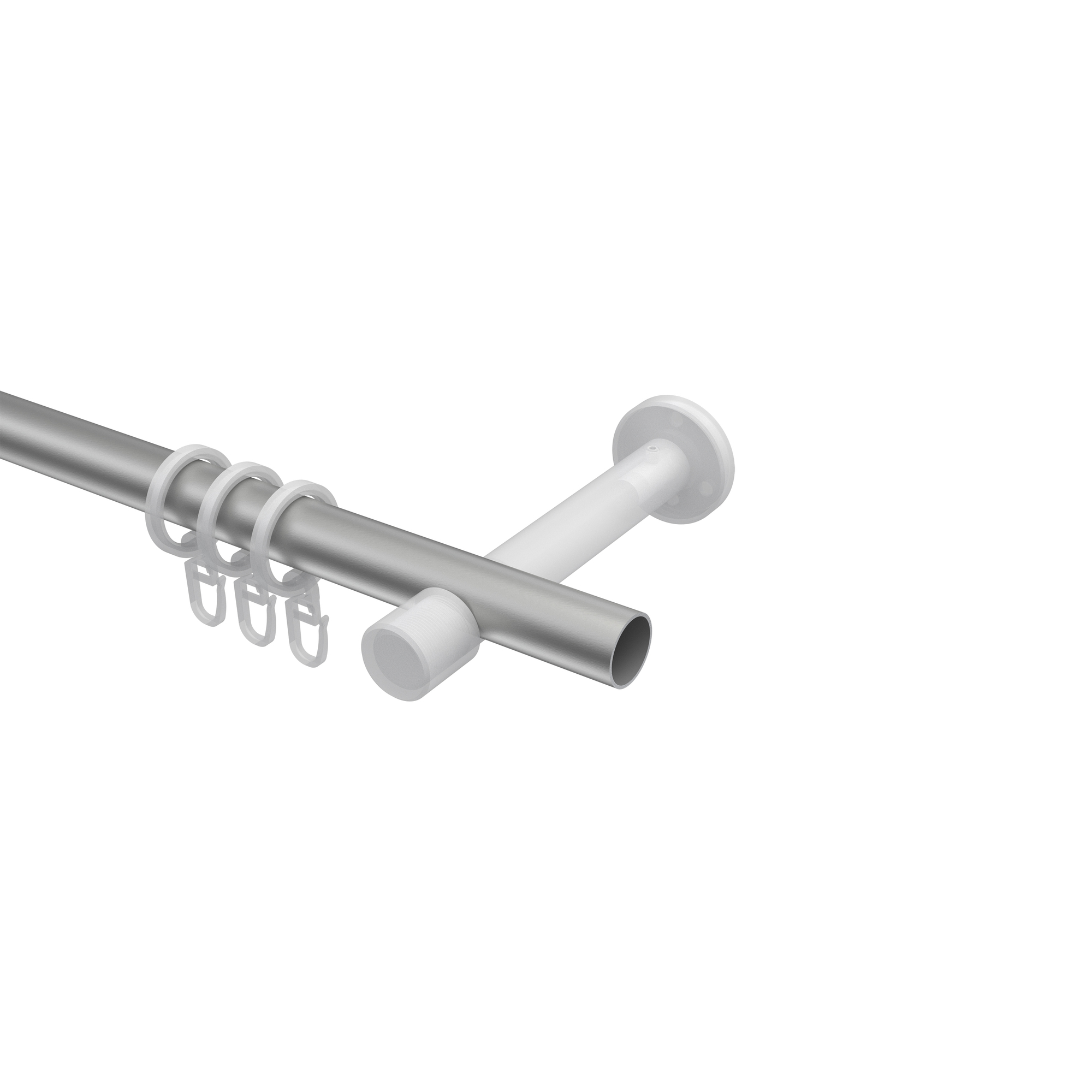 Vorhangstange Silbergrau / Edelstahl-Optik, Metall 20 mm Ø Prestige Estana – Bild 3